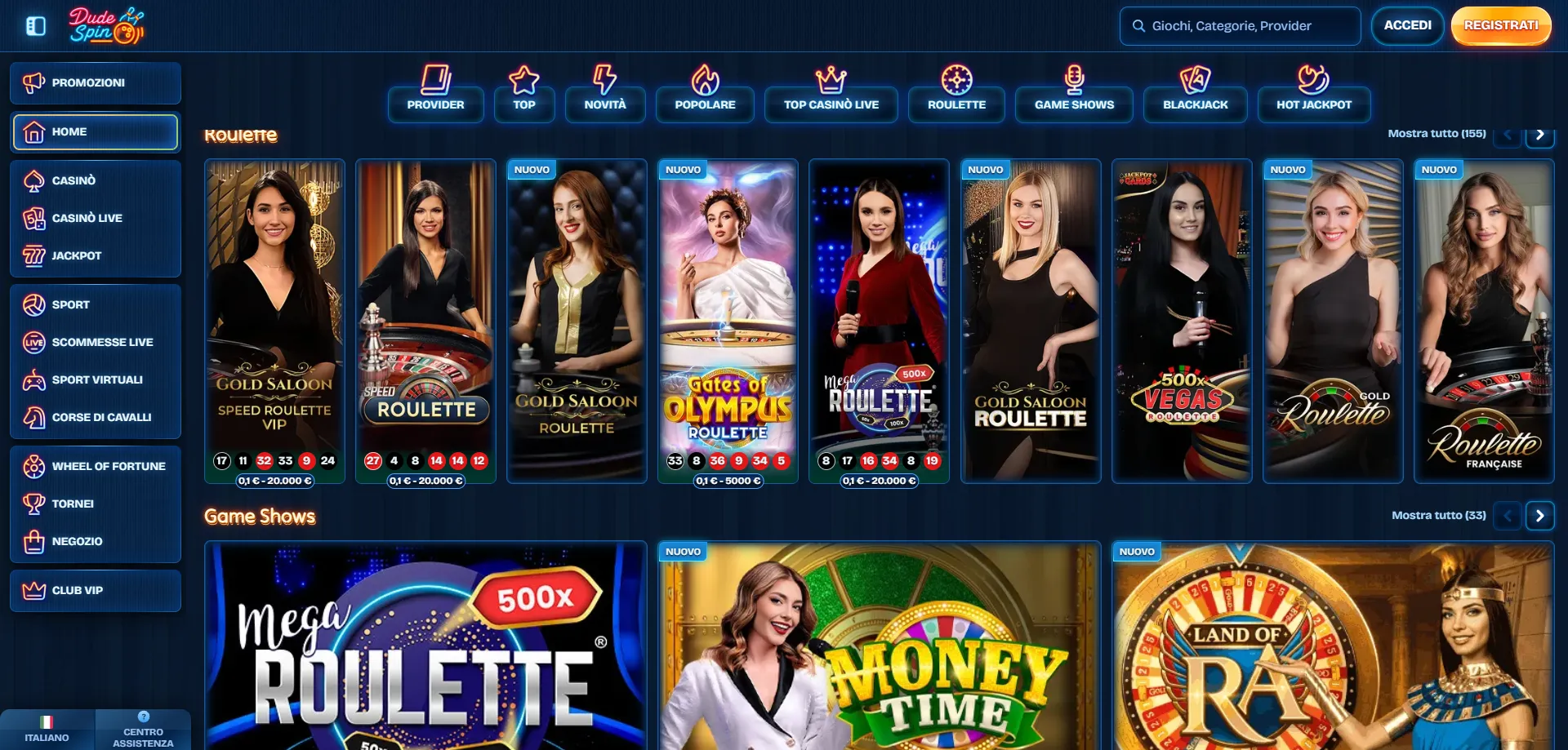 Live casino Dudespin — tavoli con croupier professionisti in tempo reale